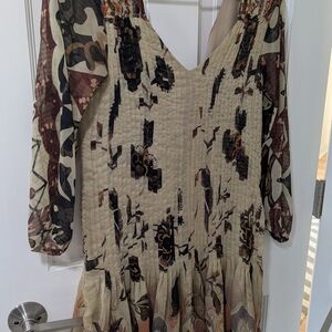 Floral Print V-Neck Dress